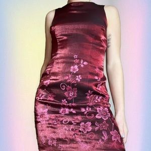 CDC Petite Magenta Beaded Mini Dress